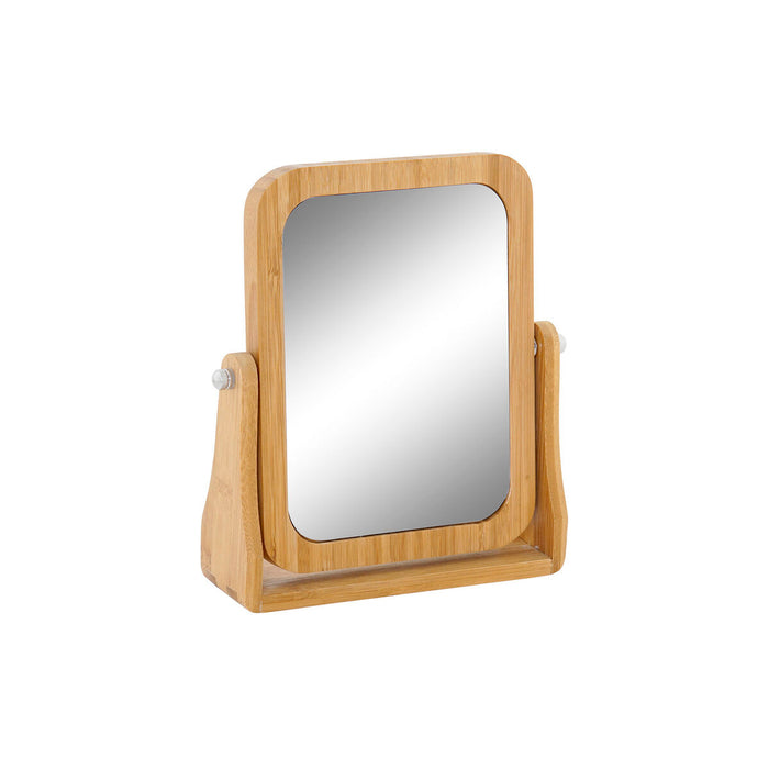 Oglindă cu Efect de Mărire DKD Home Decor Natural Bambus 21,7 x 5,5 x 21,5 cm