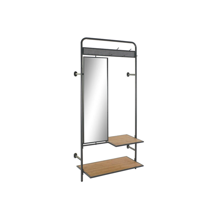 Mobilier pentru Hol DKD Home Decor Maro Gri închis Lemn Metal Oglindă 84,5 x 40 x 187 cm