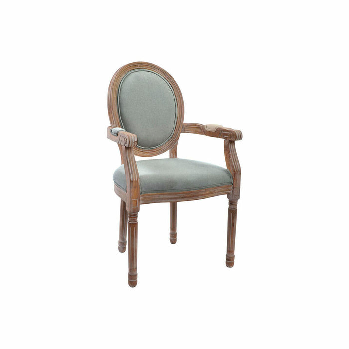 Fotoliu DKD Home Decor Gri Poliester Lemn Lemn de cauciuc Plastic 55 x 46 x 95 cm 55 x 57 x 95 cm