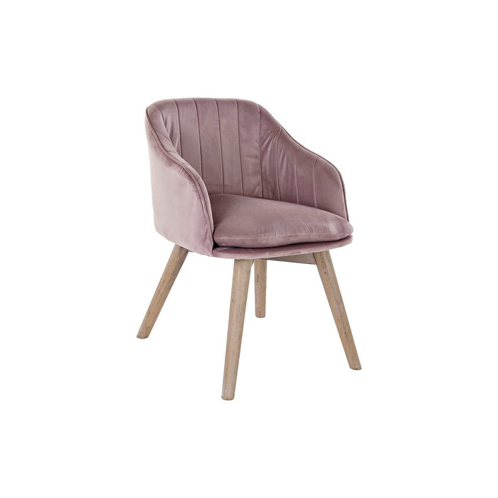 Scaun de Sufragerie DKD Home Decor Roz Natural 56 x 55 x 70 cm 56 x 55 x 74 cm 56 x 47 x 72,5 cm