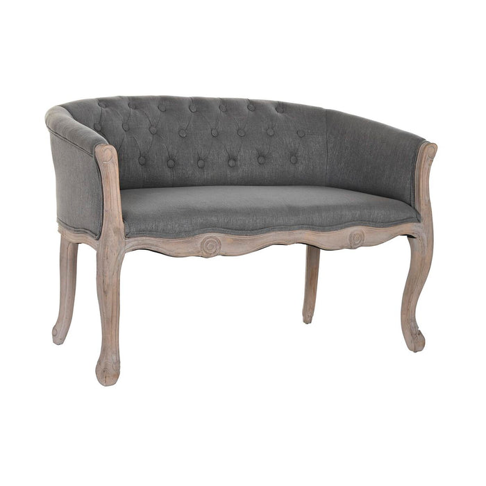 Canapea DKD Home Decor Poliester Lemn de cauciuc Gri închis (107 x 61 x 71 cm)