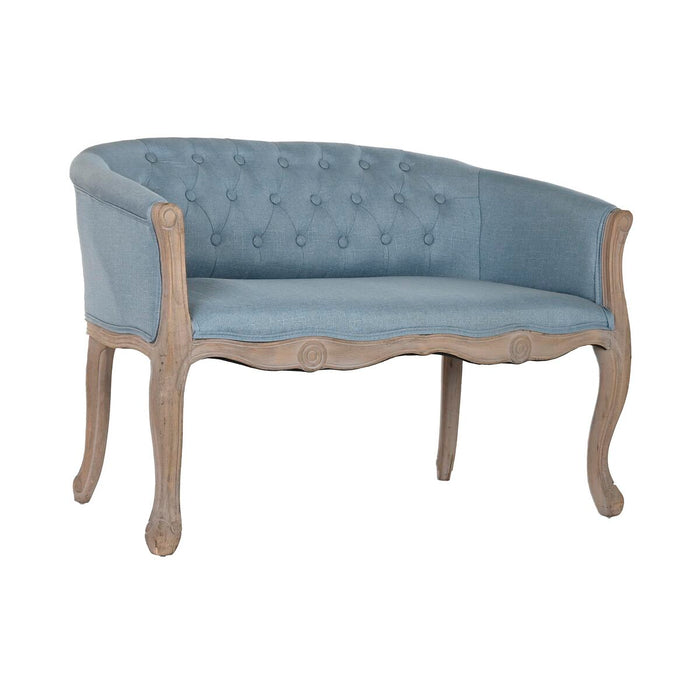 Canapea DKD Home Decor Albastru Poliester Lemn de cauciuc (107 x 61 x 71 cm)
