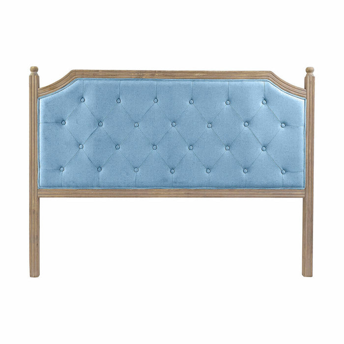 Tăblie de Pat DKD Home Decor Albastru Natural Lemn Lemn de cauciuc 160 x 10 x 120 cm