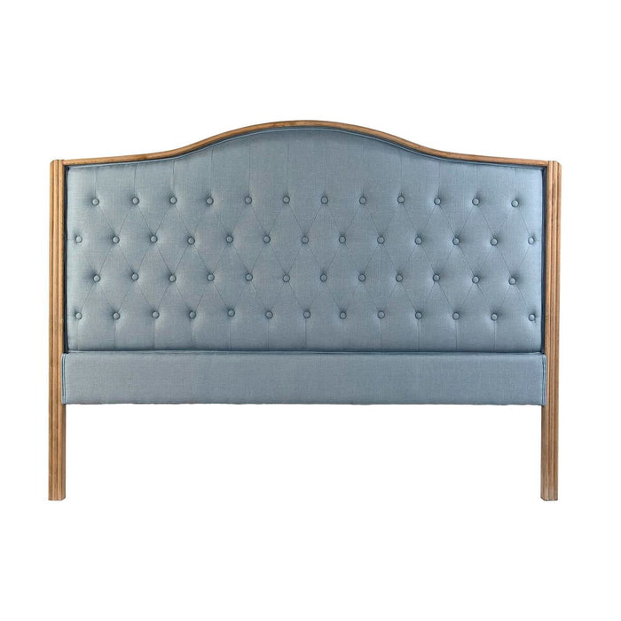 Tăblie de Pat DKD Home Decor Albastru Lemn Lemn de cauciuc 180 x 8 x 135 cm