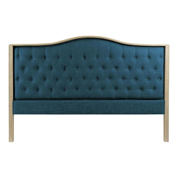 Tăblie de Pat DKD Home Decor Turquoise Lemn Lemn de cauciuc 180 x 8 x 135 cm