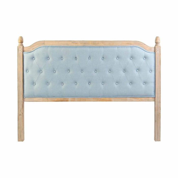 Tăblie de Pat DKD Home Decor Albastru Natural Lemn Lemn de cauciuc 160 x 6 x 120 cm