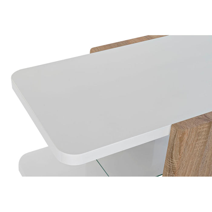 Masa laterală DKD Home Decor Alb Maro Geam Lemn MDF 110 x 60 x 45 cm