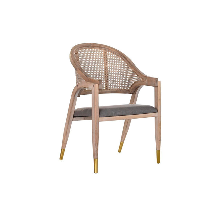 Scaun de Sufragerie DKD Home Decor Natural Gri închis 59 x 55 x 88 cm
