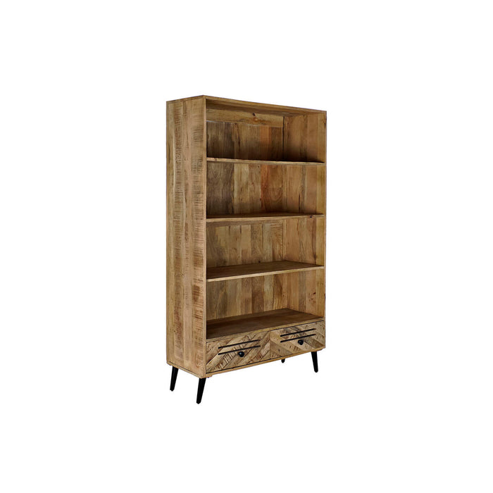 Raft DKD Home Decor Negru Metal Maro închis Lemn de mango 100 x 40 x 180 cm