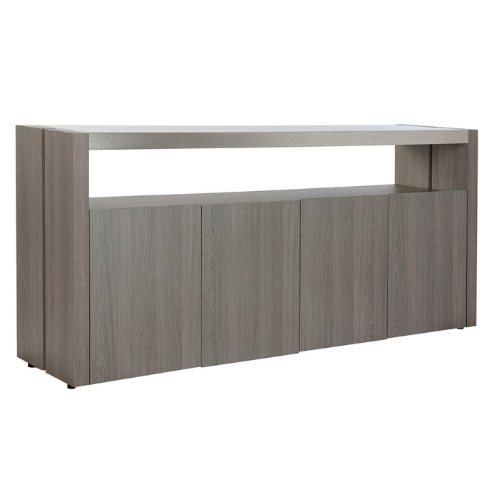 Servantă DKD Home Decor Geam Gri Aluminiu Dub Sticlă Temperată (165 x 39 x 76 cm)