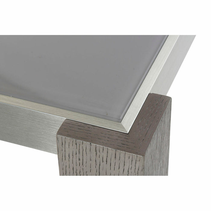 Masă de Sufragerie DKD Home Decor Geam Gri Aluminiu Dub Sticlă Temperată (162 x 92 x 74 cm)