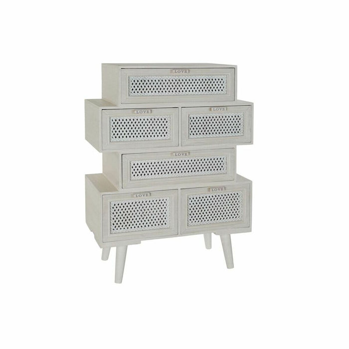 Dulap cu Sertare DKD Home Decor Lemn Alb (60 x 32,5 x 84 cm)