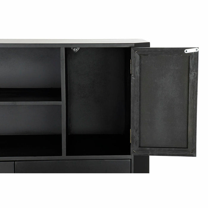 Servantă DKD Home Decor Negru Geam Auriu* MDF (120 x 38 x 100 cm)
