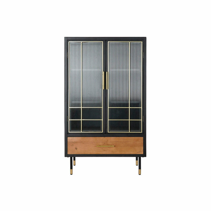 Servantă DKD Home Decor   Negru Natural Geam Lemn MDF 70 x 40 x 117 cm