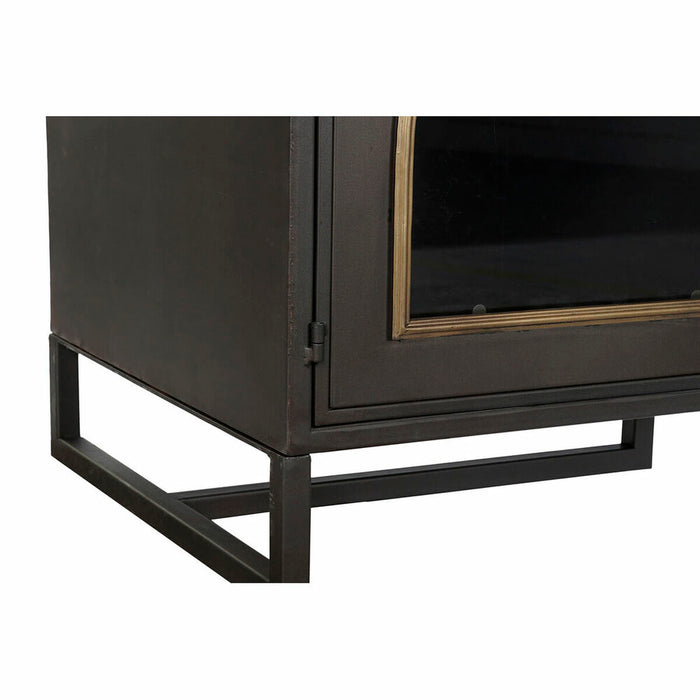 Mobilă TV DKD Home Decor Negru Geam Metal (150 x 50 x 45 cm)