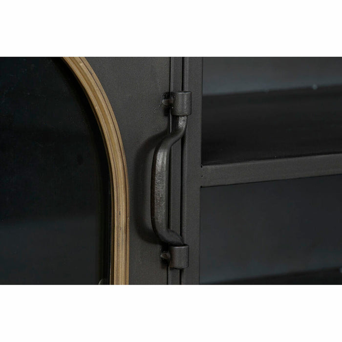 Mobilă TV DKD Home Decor Negru Geam Metal (150 x 50 x 45 cm)