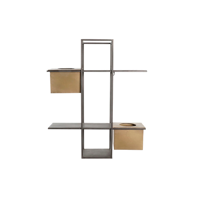 Raft DKD Home Decor Negru Metal Cupru 2 Rafturi (50 x 16 x 60 cm)