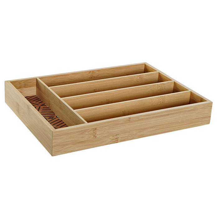 Coș Multifuncțional DKD Home Decor Negru Natural Bambus 25,5 x 35,5 x 5 cm