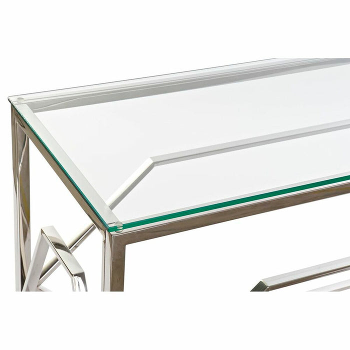 Consolă DKD Home Decor Geam Argintiu Oțel inoxidabil (120 x 40 x 78 cm)