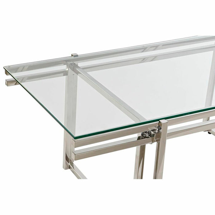 Masa de Cafea DKD Home Decor Geam Oțel inoxidabil (120 x 60 x 45 cm)