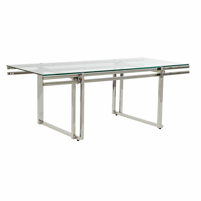 Masa de Cafea DKD Home Decor Geam Oțel inoxidabil (120 x 60 x 45 cm)