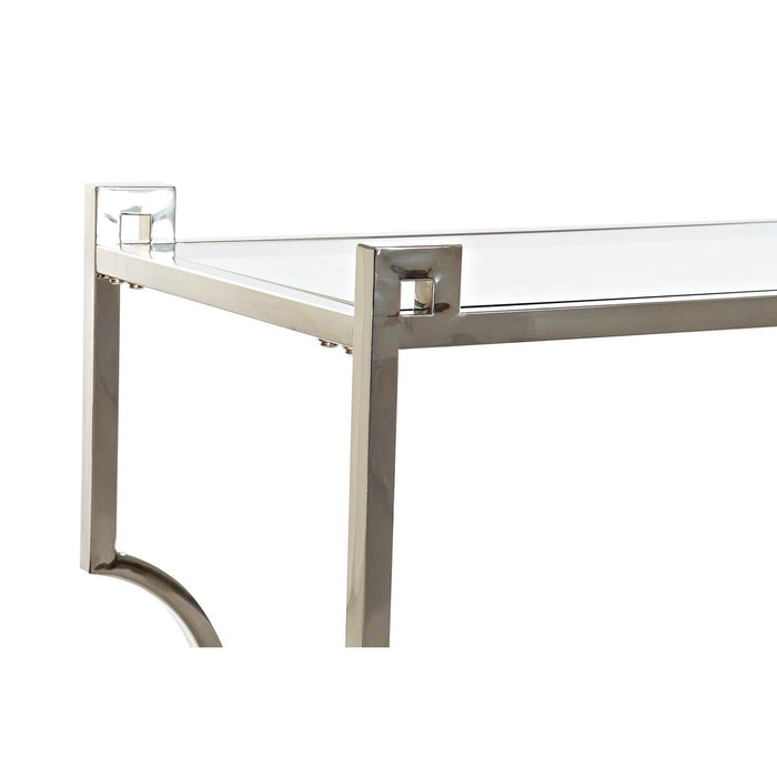 Consolă DKD Home Decor 140 x 40 x 78 cm Geam Argintiu Oțel inoxidabil