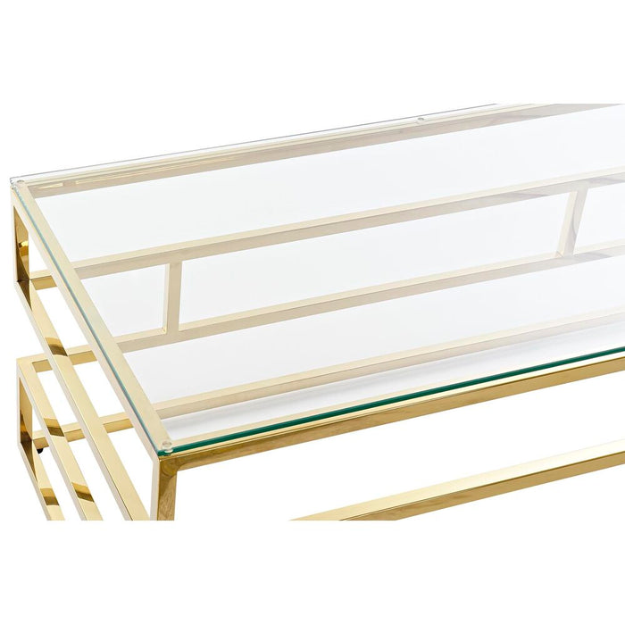 Masa de Cafea DKD Home Decor Geam Oțel inoxidabil (120 x 60 x 45 cm)