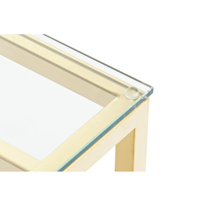 Masa de Cafea DKD Home Decor Geam Oțel inoxidabil (120 x 60 x 45 cm)