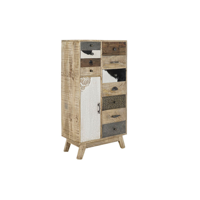 Șifonier DKD Home Decor Metal Piele Alamă Lemn de mango (55 x 30 x 110 cm)
