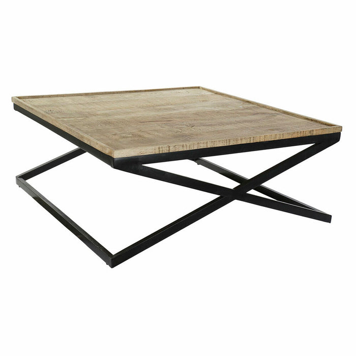 Masa de Cafea DKD Home Decor Negru Natural Lemn Metal 120 x 120 x 55 cm