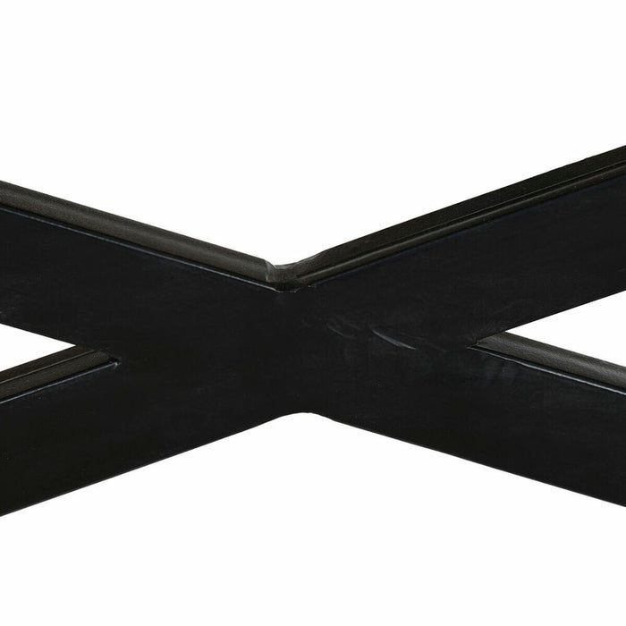 Masa de Cafea DKD Home Decor Negru Natural Lemn Metal 120 x 120 x 55 cm