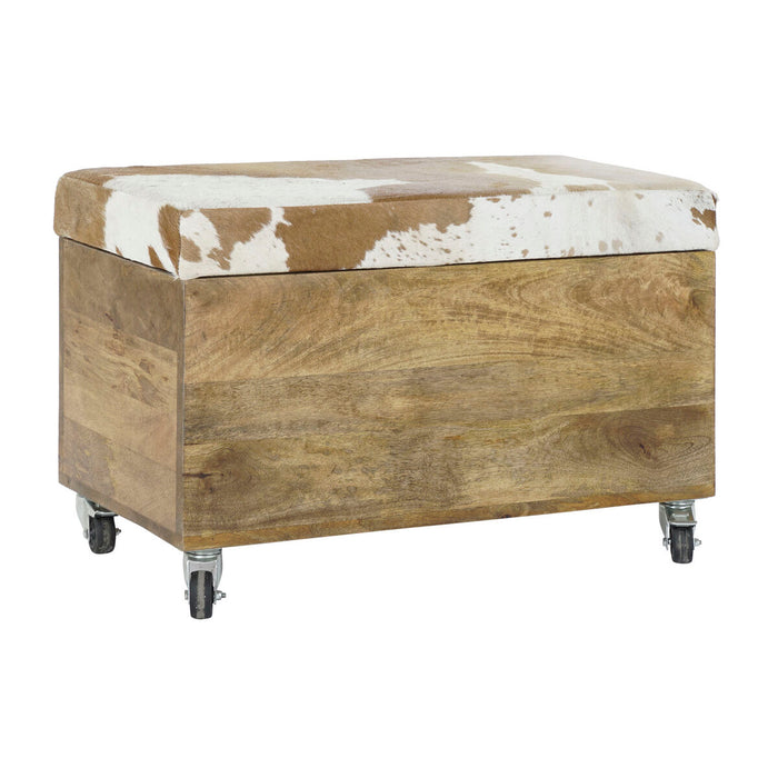 Cufăr DKD Home Decor Lemn Piele (70 x 35 x 45 cm)