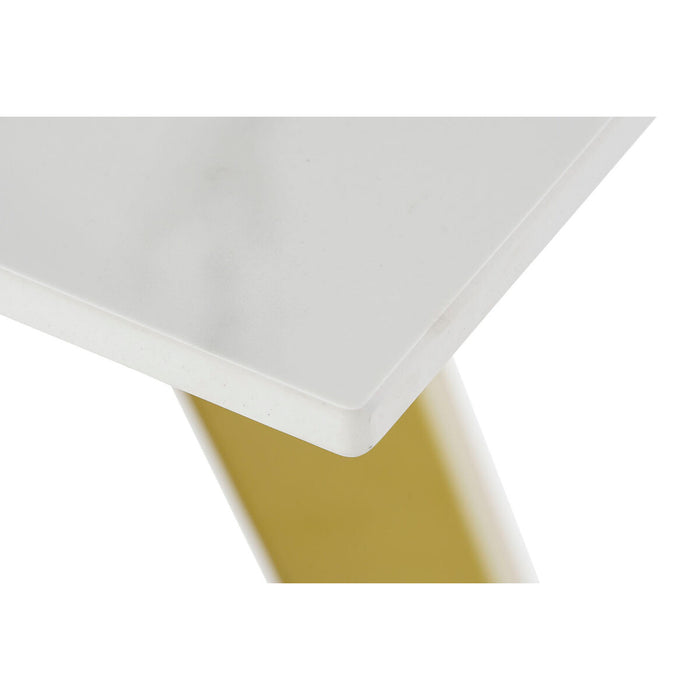 Consolă DKD Home Decor Ceramică Auriu* Metal Alb Modern (120 x 40 x 76 cm)