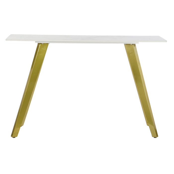 Consolă DKD Home Decor Ceramică Auriu* Metal Alb Modern (120 x 40 x 76 cm)