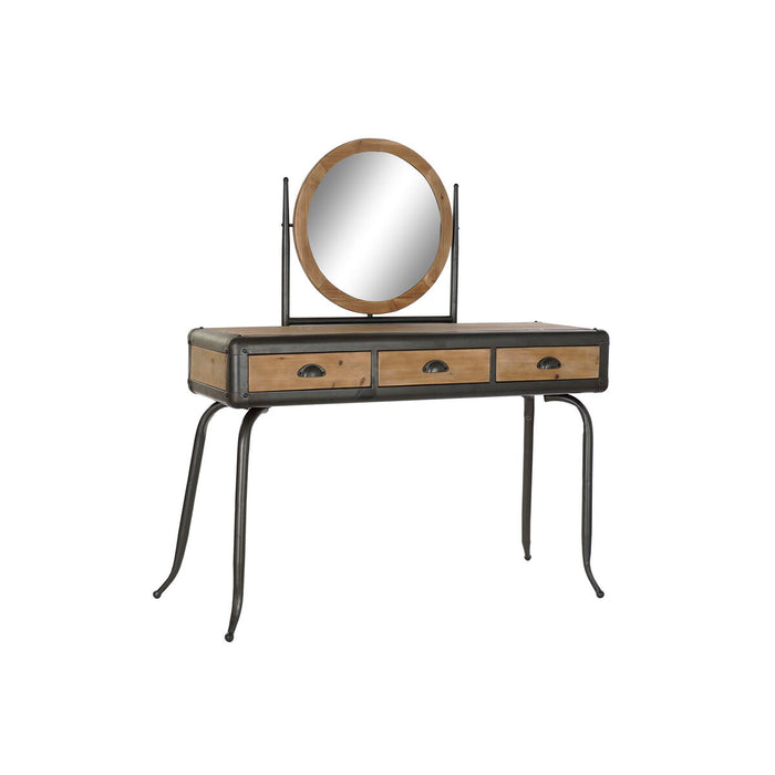 Dispozitiv de redare muzică DKD Home Decor Negru Natural Metal Brad Lemn de brad 130 x 44 x 136 cm