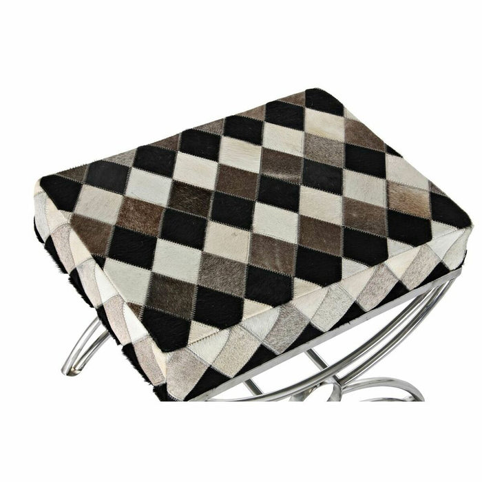 Banchetă DKD Home Decor   Alb Maro Negru Argintiu Alb/Negru Oțel 53 x 40 x 43 cm