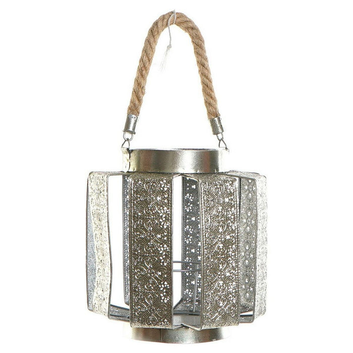 Candelabru DKD Home Decor 21 x 21 x 23 cm Argintiu Metal Въже Arab