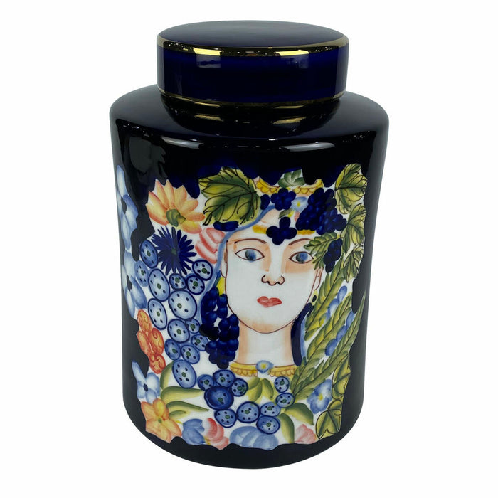 Vază DKD Home Decor Porțelan Negru Shabby Chic (21 x 21 x 31 cm)