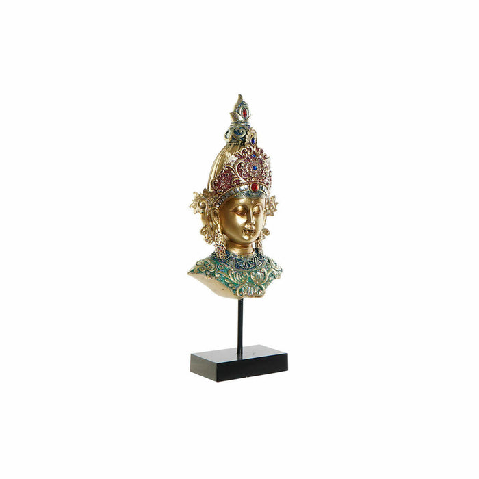 Figură Decorativă DKD Home Decor Multicolor Auriu* Buda Oriental 15 x 7 x 38 cm