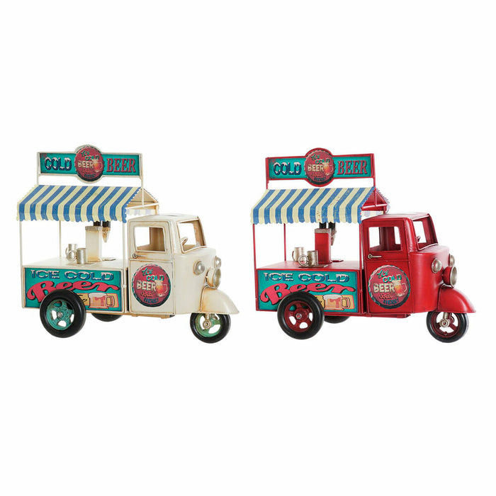 Figură Decorativă DKD Home Decor Alb Roșu Vintage 28 x 14 x 24 cm (2 Unități)
