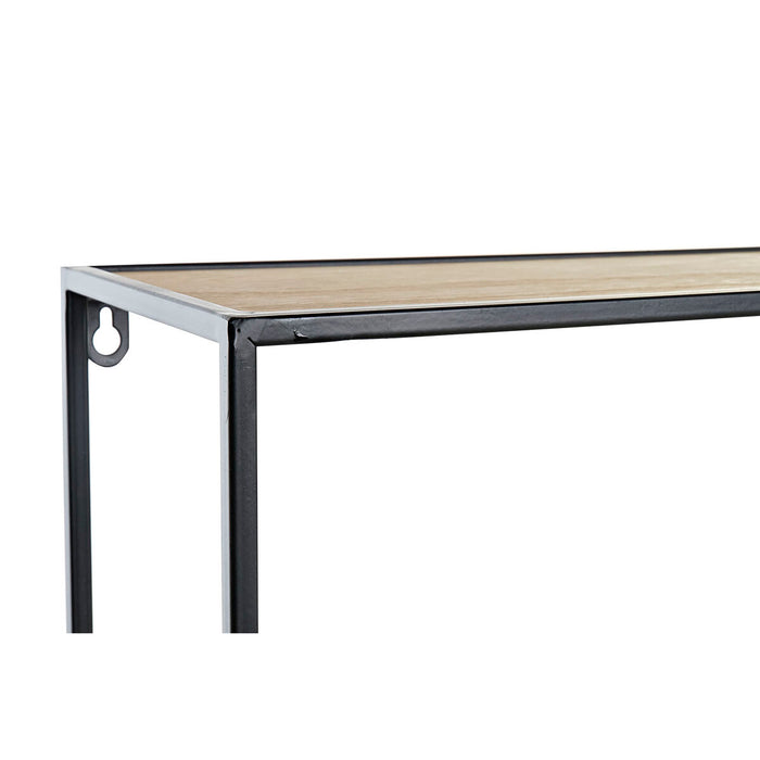 Raft DKD Home Decor Natural Negru Metal 60 x 15 x 60 cm Lemn MDF