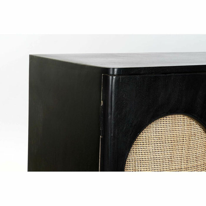 Servantă DKD Home Decor Negru Natural Ratan Lemn de mango (150 x 40 x 65 cm)