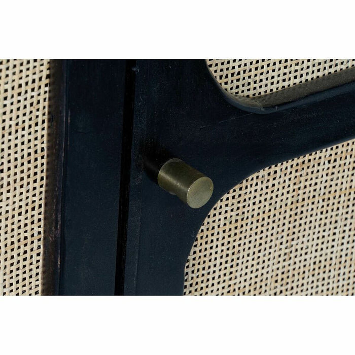 Servantă DKD Home Decor Negru Natural Ratan Lemn de mango (150 x 40 x 78 cm)