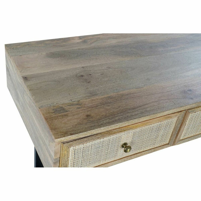 Birou DKD Home Decor Natural Negru (130 x 50 x 76 cm)