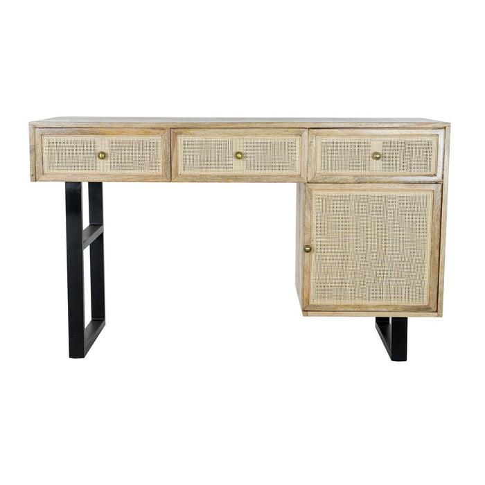 Birou DKD Home Decor Natural Negru (130 x 50 x 76 cm)