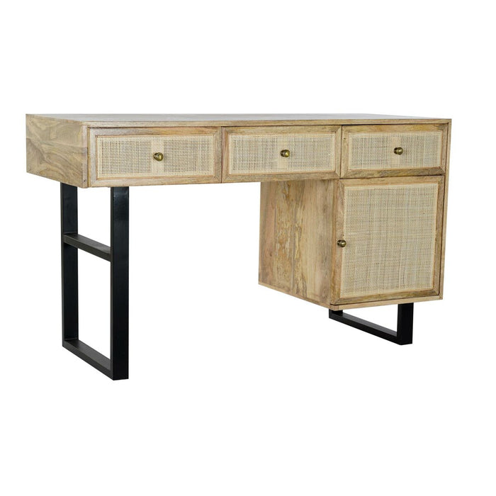 Birou DKD Home Decor Natural Negru (130 x 50 x 76 cm)