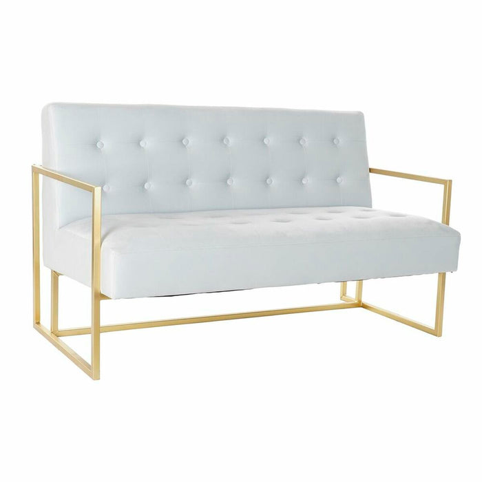Canapea DKD Home Decor Auriu* Metal Poliester Albastru celest (128 x 70 x 76 cm)