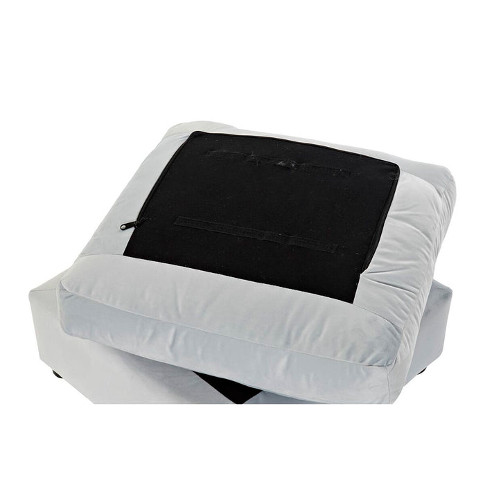 Suport pentru Picioare DKD Home Decor Lemn Poliester Celeste Modern (55 x 55 x 35 cm)