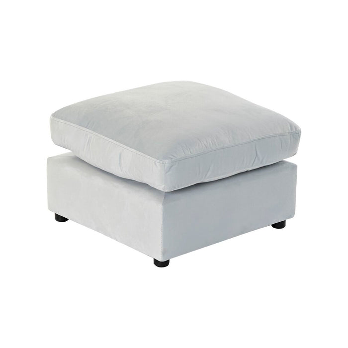 Suport pentru Picioare DKD Home Decor Lemn Poliester Celeste Modern (55 x 55 x 35 cm)