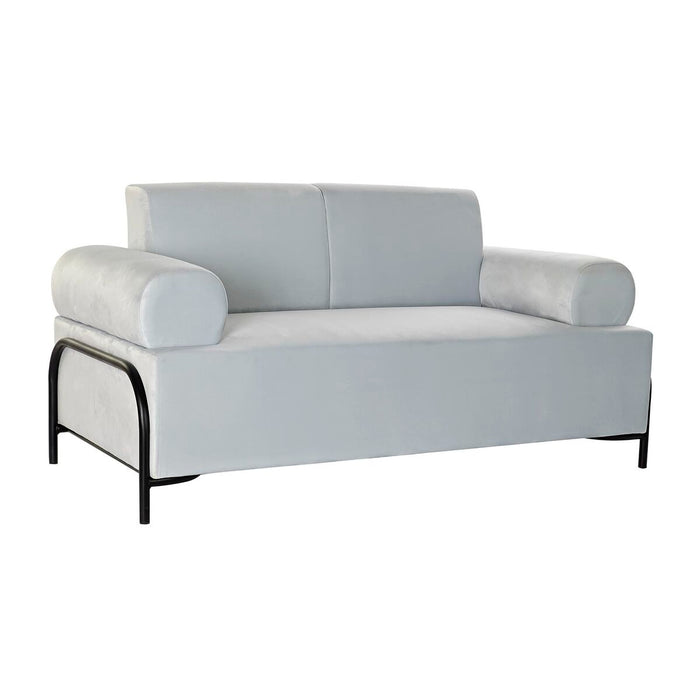 Canapea DKD Home Decor Negru Metal Poliester Celeste (154 x 76 x 76 cm)